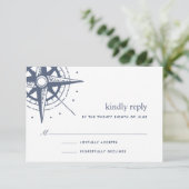 True North RSVP Card Karte (Stehend Vorderseite)