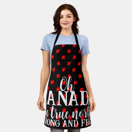 True North Strong and Free Canadian Schürze (Getragen)