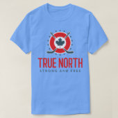 True North Strong and Free Hockey Canada Maple Lea T-Shirt (Design vorne)