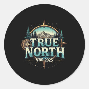 True North Vbs 2025 Christlich Faith Comp Runder Aufkleber