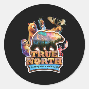 True North Vbs 2025 Trusting Jesus Christlich Camp Runder Aufkleber