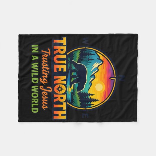 True North Vbs 2025 Trusting Jesus Wilderness Chri Fleecedecke (Vorderseite (Horizontal))