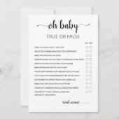 True oder False Game mit Answers Baby Showcard Einladung (Vorderseite)
