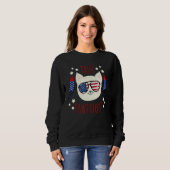 True Pawtriot American Flag July 4th Fireworks Pat Sweatshirt (Vorne ganz)
