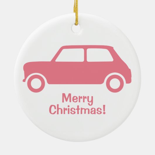 True Pink Mini Cooper Ornament - Persönlich gestal (Hinten)