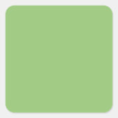 True Pistachio Green Quadratischer Aufkleber (Vorderseite)