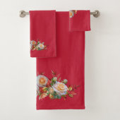 True Red mit Peach-Rose Badhandtuch Set (Insitu)