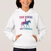 True Riders Don’t Hibernate Hoodie – Grit & Glory  (Vorderseite)