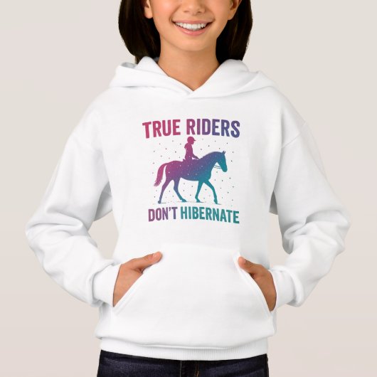 True Riders Don’t Hibernate Hoodie – Grit & Glory  (Vorderseite)