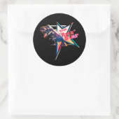 True “Rock” Star Runder Aufkleber (Tasche)