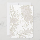 True Romance Foil Floral Frame Baby Dusche Einladung (Rückseite)