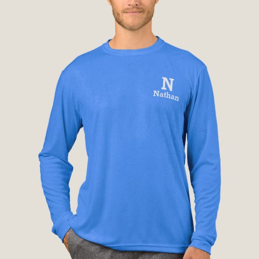  true  royal &  white personalized Tri-Blend shirt (Vorderseite)