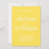 True Simplicity 2 Sunflower Minimalist Wedding Einladung (Vorderseite)