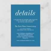 True Simplicity 2 Winter Blue Minimalist Wedding Begleitkarte (Vorderseite)