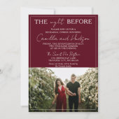True Simplicity 4 | Dark Burgundy Rehearsal Dinner Einladung (Vorderseite)