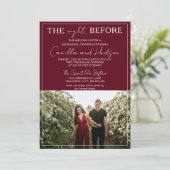 True Simplicity 4 | Dark Burgundy Rehearsal Dinner Einladung (Stehend Vorderseite)