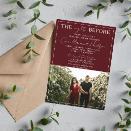True Simplicity 4 | Dark Burgundy Rehearsal Dinner Einladung