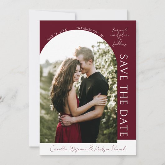 True Simplicity 4 | Dark Burgundy | Save The Date (Vorderseite)