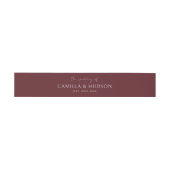 True Simplicity 4 | Dark Burgundy | Wedding Invite Einladungsbanderole (Flach)