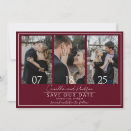 True Simplicity 4 | Dark Burgundy | Wedding Save The Date