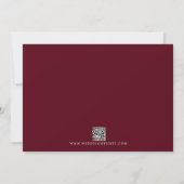True Simplicity 4 | Dark Burgundy | Wedding Save The Date (Rückseite)