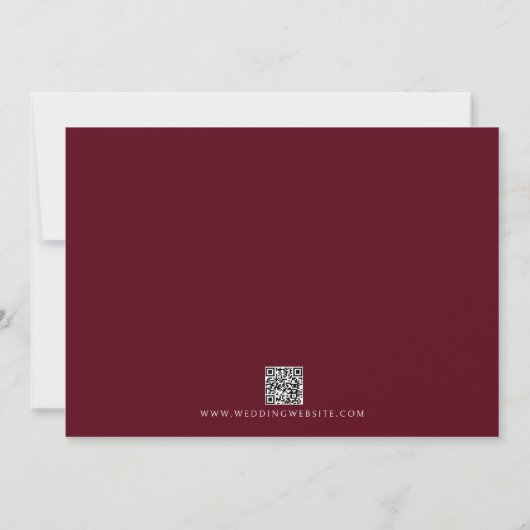 True Simplicity 4 | Dark Burgundy | Wedding Save The Date (Rückseite)