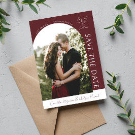True Simplicity 4 | Deep Burgundy | Save The Date