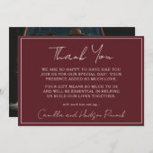 True Simplicity 4 | Deep Burgundy | Thank You Note Dankeskarte (Vorne/Hinten)