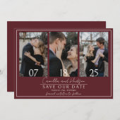 True Simplicity 4 | Deep Burgundy | Wedding Save The Date (Vorne/Hinten)