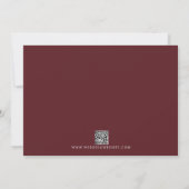 True Simplicity 4 | Tiefes Burgunderrot | Hochzeit Save The Date (Rückseite)