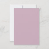 True Simplicity Wisteria Purple Minimalist Wedding RSVP Karte (Rückseite)