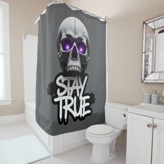 True Skull bleibe Duschvorhang (Beispiel)