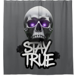 True Skull bleibe Duschvorhang