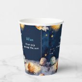 True Space First Trip Around The Sun 1st Birthday Pappbecher (Rechts)