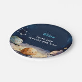 True Space First Trip Around The Sun 1st Birthday Pappteller (Schrägansicht)