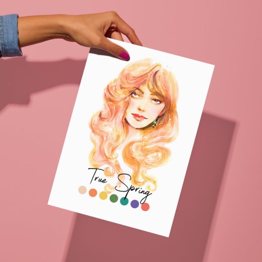 True Spring Type Saisonfarbenanalyse Art Poster