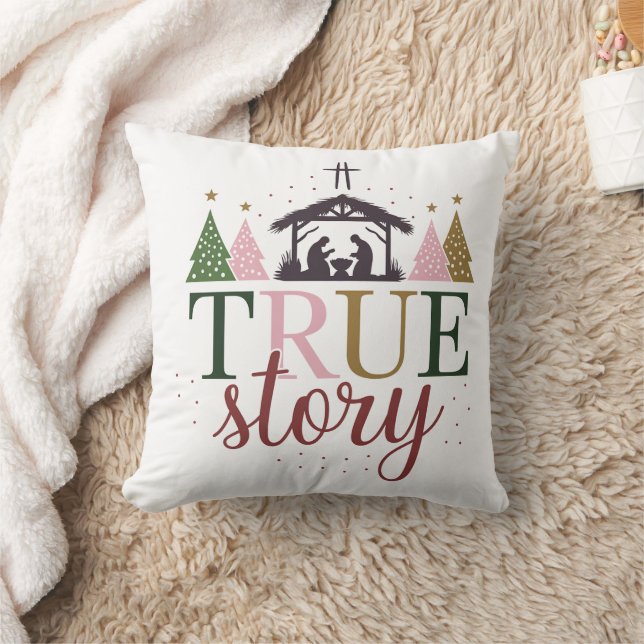 True Story Christmas Bibel Verse Kissen (Decke)