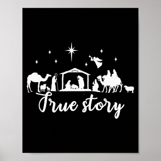 True Story Christmas Gift Religious Nativity Scene Poster (Vorne)