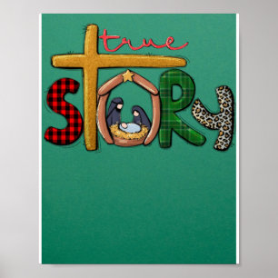 True Story Christmas Manager Krippe Szene Buffalo Poster