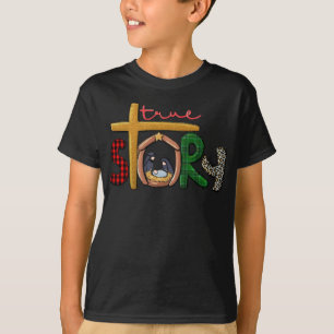 True Story Christmas Manager Krippe Szene Buffalo T-Shirt