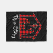 True Story Christmas Manger Nativity Scene Buffalo Fleecedecke (Vorderseite (Horizontal))