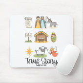 True Story Jesus Nativity Christian Christmas Mousepad (Mit Mouse)