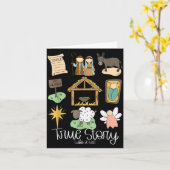 True Story Nativity Christmas Baby God Jesus Chris Karte (Gelbe Blume)