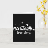 True Story Nativity Manger Christmas Baby Jesus Ki Karte (Gelbe Blume)