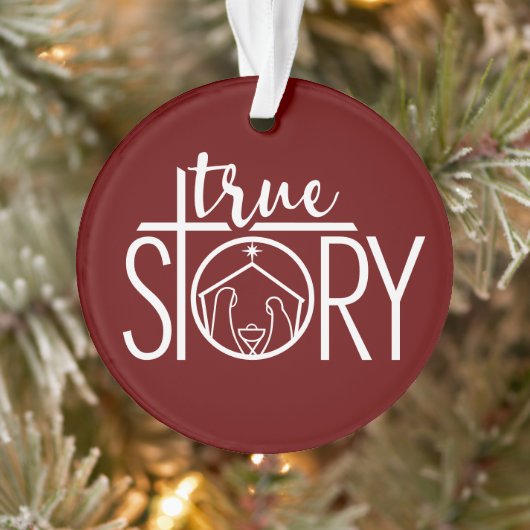 True Story Nativity Mary Joseph Weihnachten Ornament (Baum)