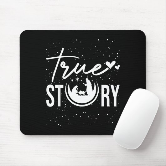True Story Nativity Scene Christian Christmas Xmas Mousepad (Mit Mouse)