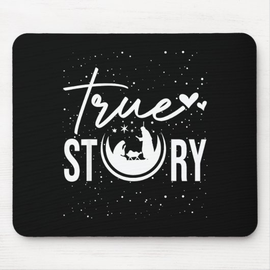 True Story Nativity Scene Christian Christmas Xmas Mousepad (Vorne)