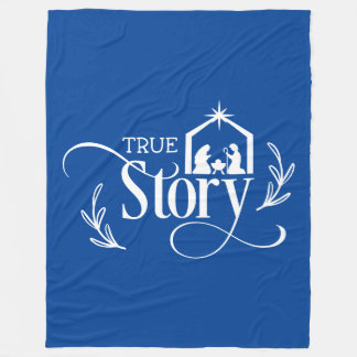 True Story Nativity Weihnachten Fleecedecke