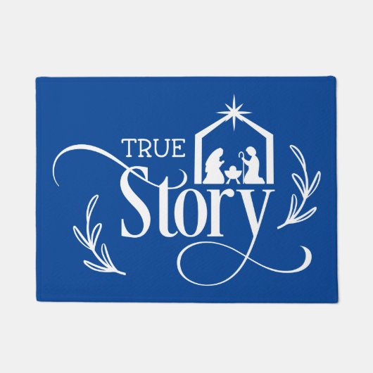 True Story Nativity Weihnachten Fußmatte (Vorderseite)
