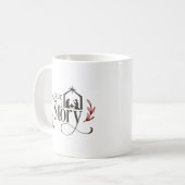 True Story Nativity Weihnachtskaffee-Tasse Kaffeetasse (Vorderseite Links)